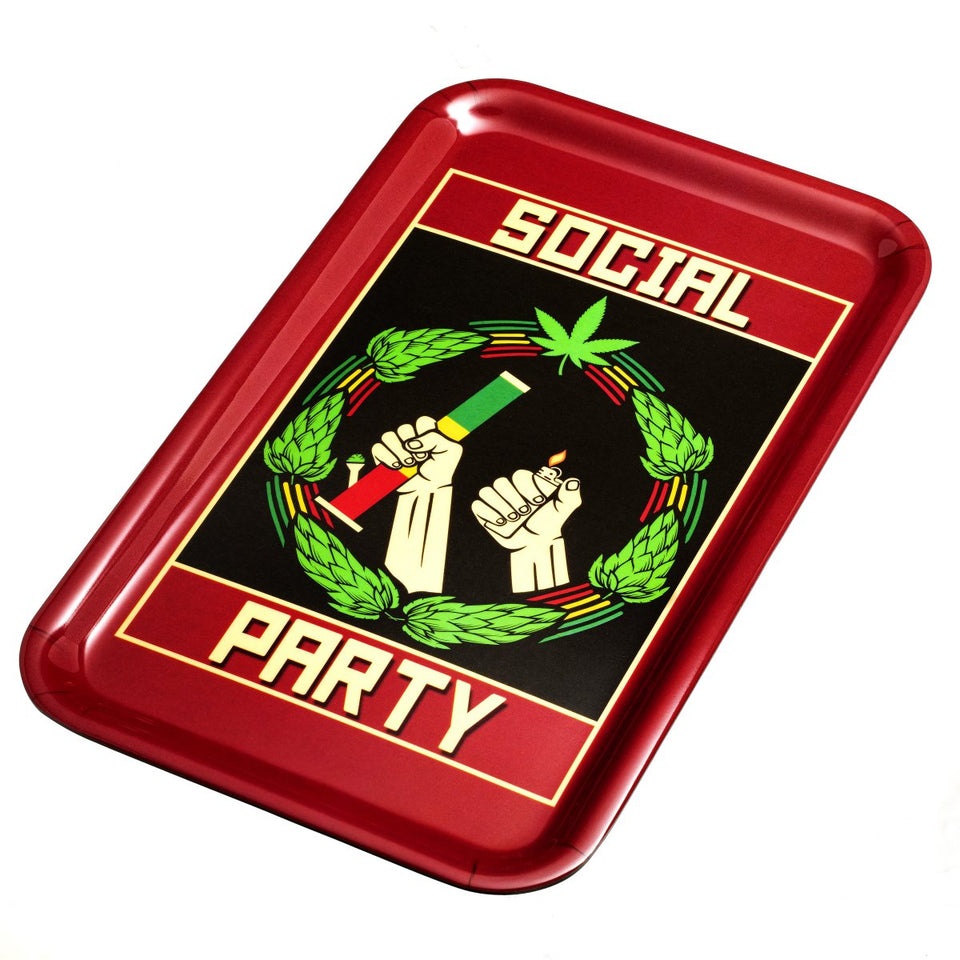 PUCKER ROLLIN BUDZ Social Party Rolling Tray