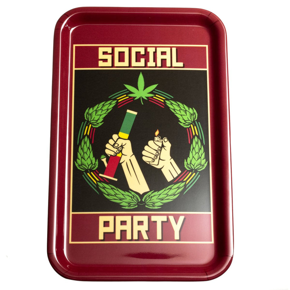 PUCKER ROLLIN BUDZ Social Party Rolling Tray