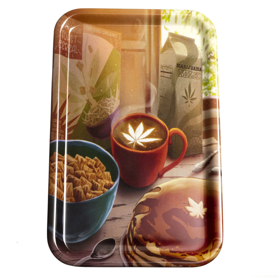PUCKER ROLLIN BUDZ Balanced Breakfast Rolling Smoking Tray