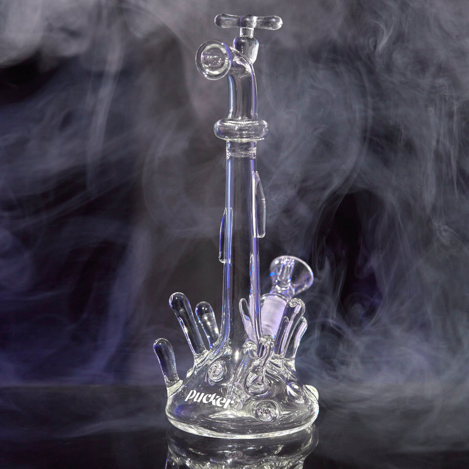 PUCKER Splash Water Smoking Bong Pipe7 mm glass