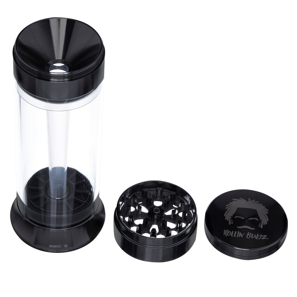 PUCKER ROLLIN BUDZ All in One Herb Grinder & Cone Filler