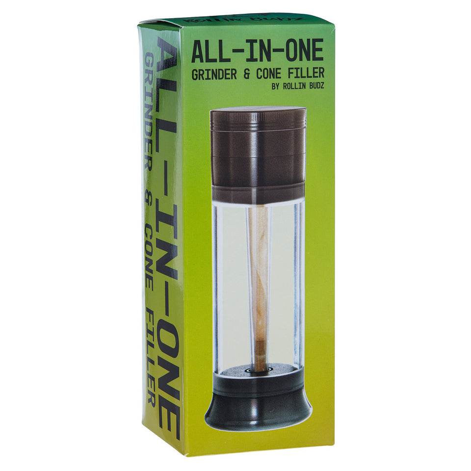 PUCKER ROLLIN BUDZ All in One Herb Grinder & Cone Filler