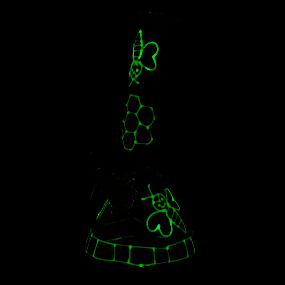 PUCKER ROLLIN BUDZ Glowing Bee Water Pipe