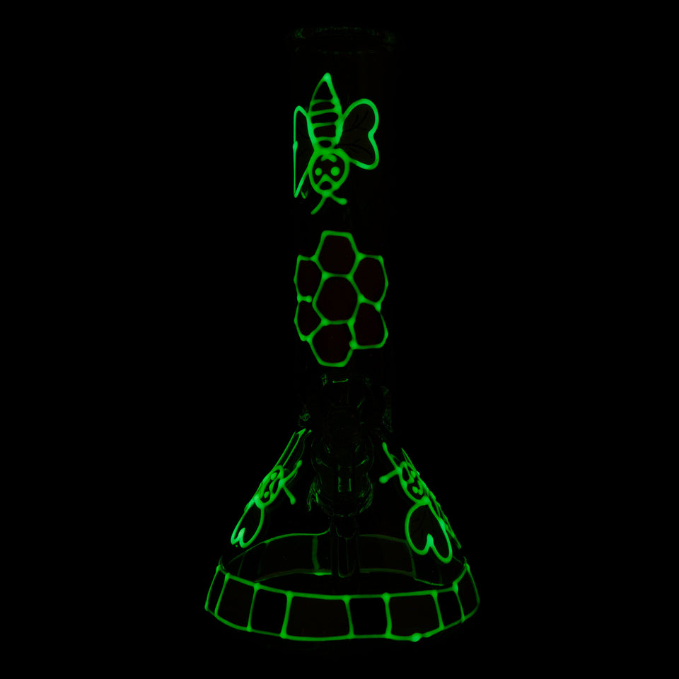 PUCKER ROLLIN BUDZ Glowing Bee Water Pipe