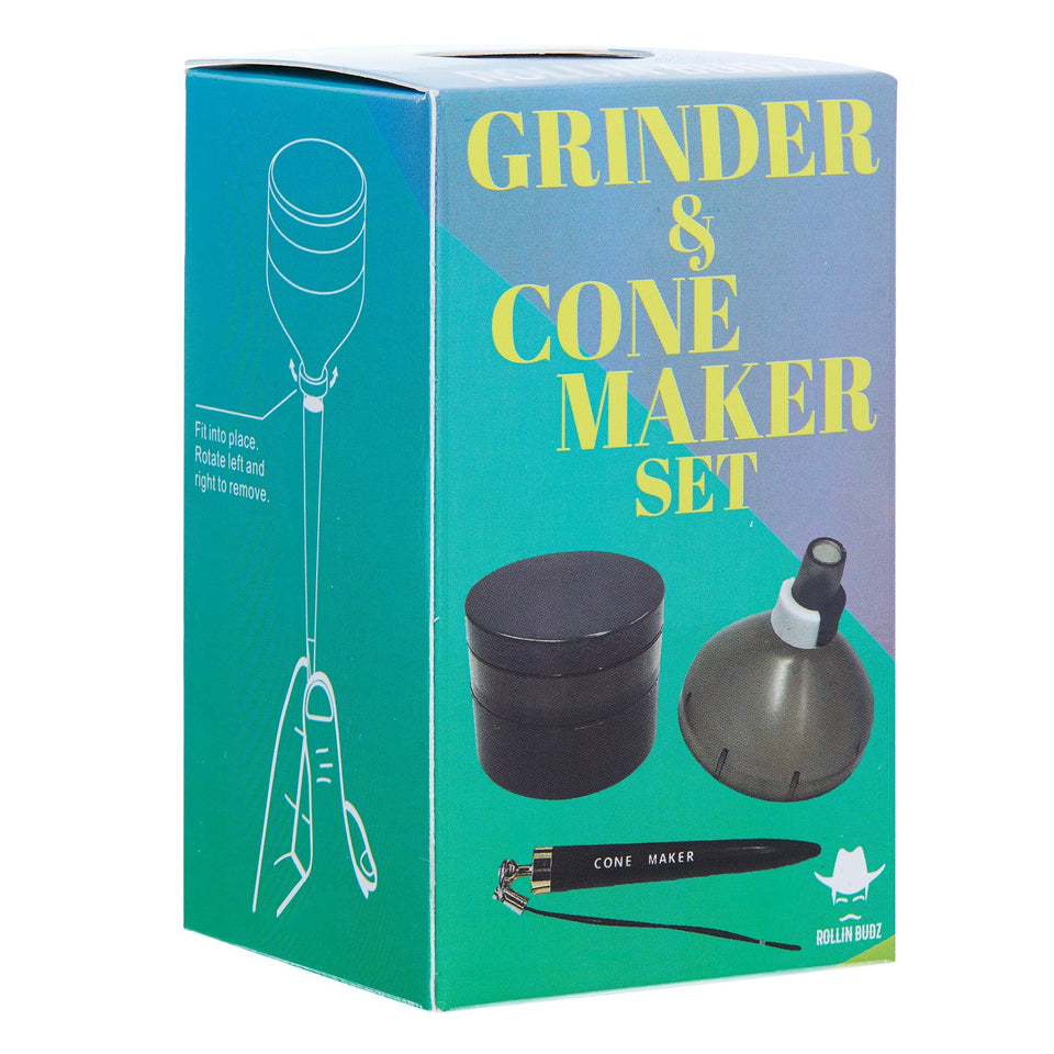 PUCKER ROLLIN BUDZ Grinder And Cone Maker Set